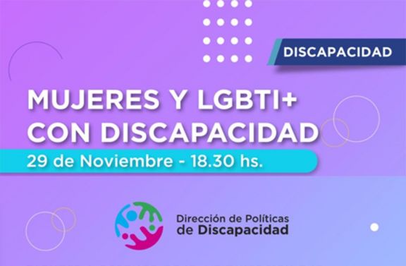 Se dictará la charla "MUJERES Y LGBTI+ con discapacidad "