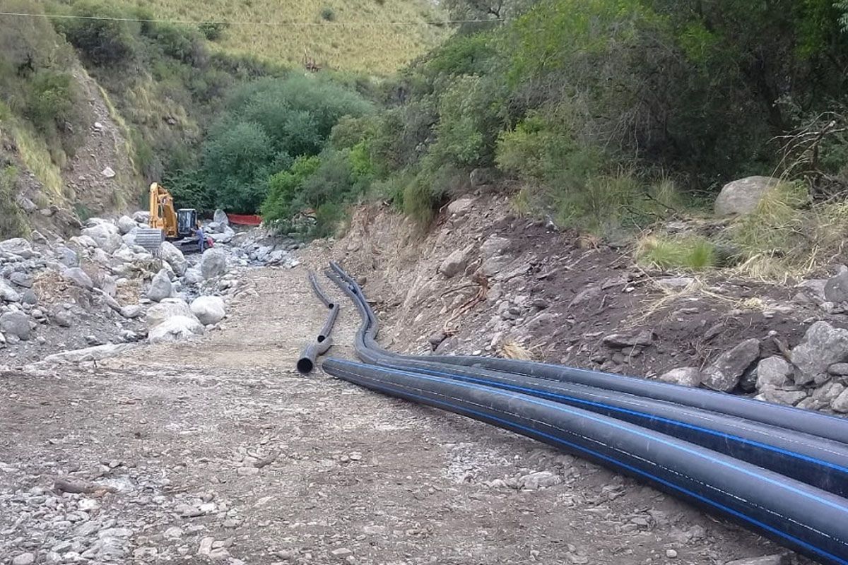 Avanza la obra de mejora de captación y caudal de agua cruda sobre Arroyo El Molino
