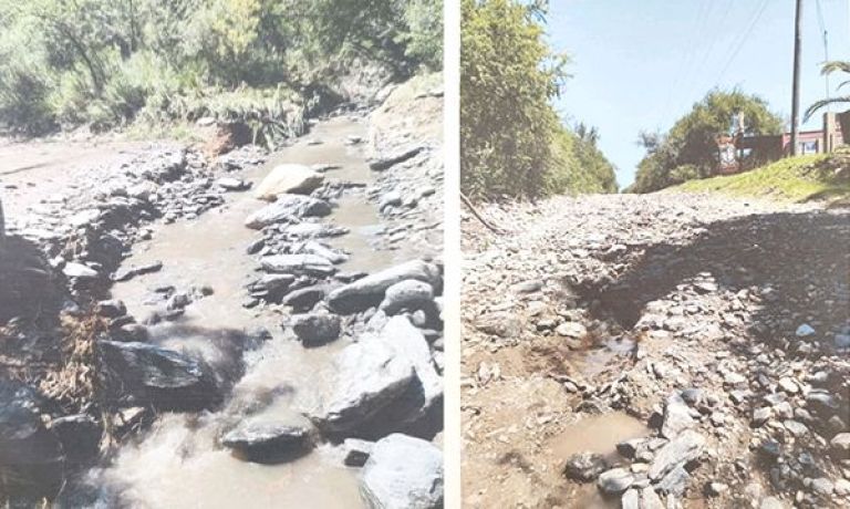 Defensa Civil de Carpintería le pidió ayuda a la provincia para arreglar el Camino de los Comechingones