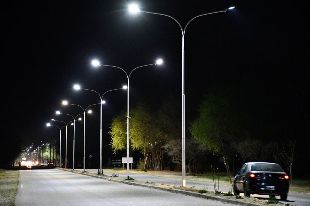 Inauguraron la luminaria de la Ruta 5