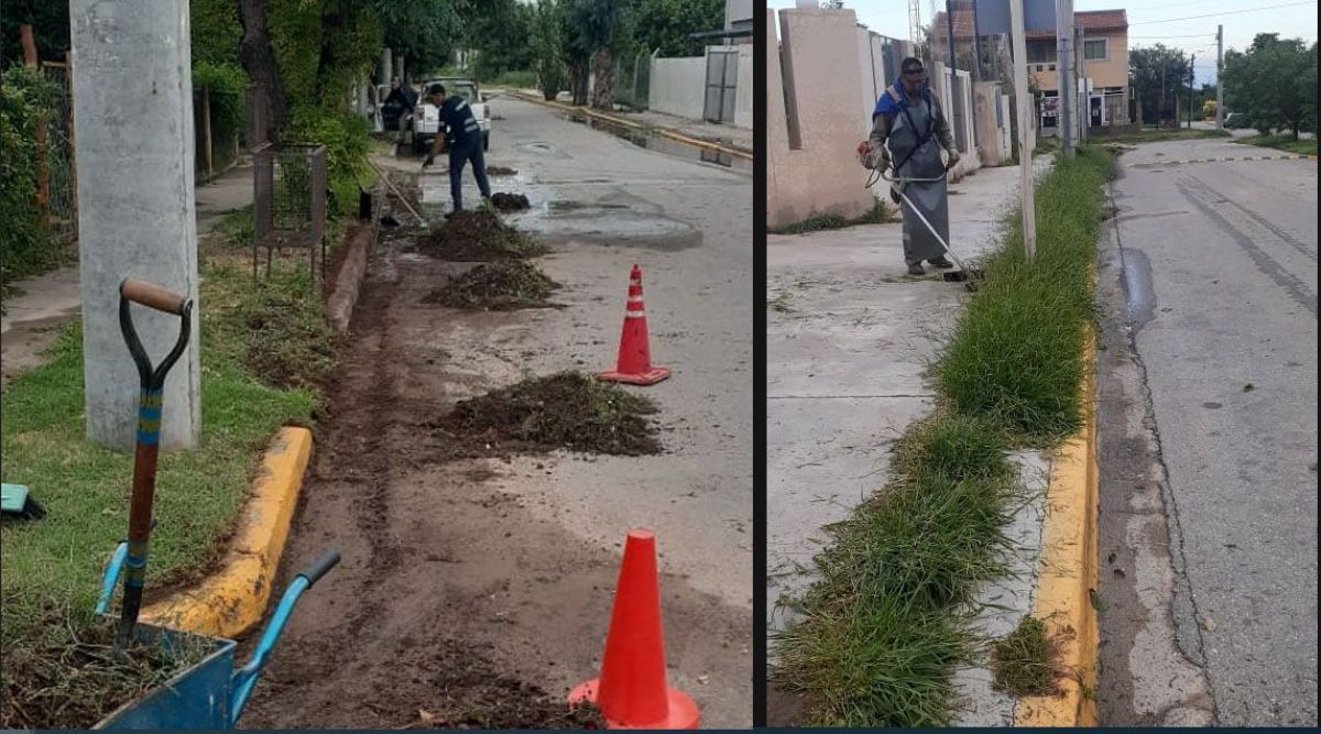 Acondicionan calles y veredas de las escuelas de Merlo